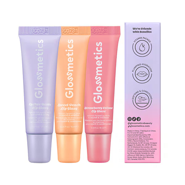 DNR Glossmetics Lip Glaze Kit 3er-Pack - Britisches Produkt
