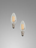 LED candle bulbs 2 pack SES cap 4W warm white (British brand)