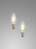 LED candle bulbs 2 pack SES cap 4W warm white (British brand)