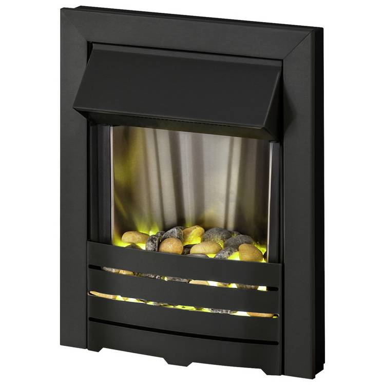 Adam Helios electric inset fire black 2kW (British brand)