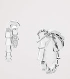 Bvlgari Serpenti Viper hoop earrings in white gold with diamonds, UK version