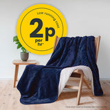 Cosi Home electric heated throw Navy (British brand)