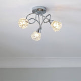 Argos Argos Home Dico 3 Light Ceiling Light - Chrome & Glass- Buy online at McGrocer