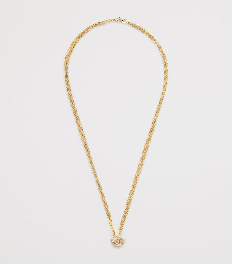 Engelbert Legacy Knot yellow gold diamond necklace (British brand)