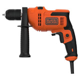 Black+Decker 500W corded hammer drill with side handle, UK version