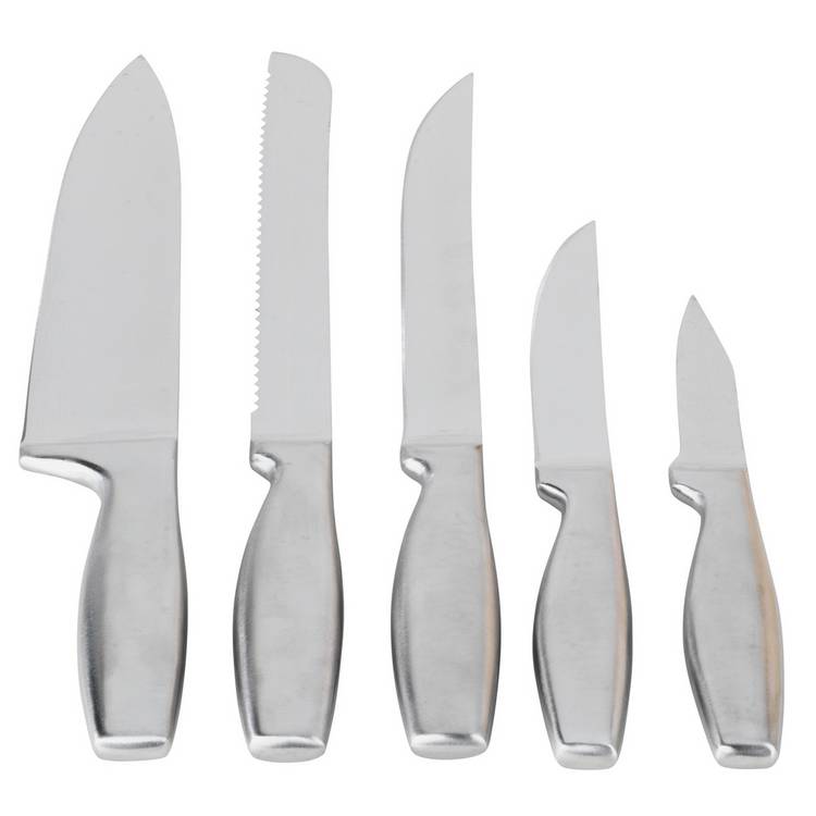 Argos Home 5-piece knife block set, imported from the UK