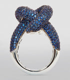 Engelbert White Gold and Sapphire Ring Size 53 - British product