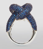 Engelbert White Gold and Sapphire Ring Size 53 - British product