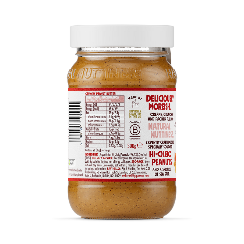 Pip & Nut crunchy peanut butter 300g, UK version