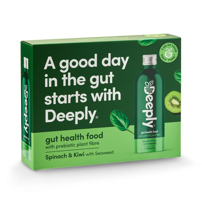Deeply Gut Health Food With Prebiotic Plant Fibre Spinach Kiwi With Seaweed 455ml