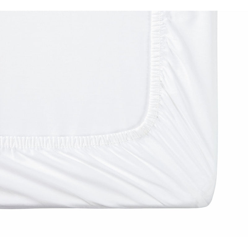 Habitat Cotton Rich 180 TC Plain White Fitted Sheet - King
