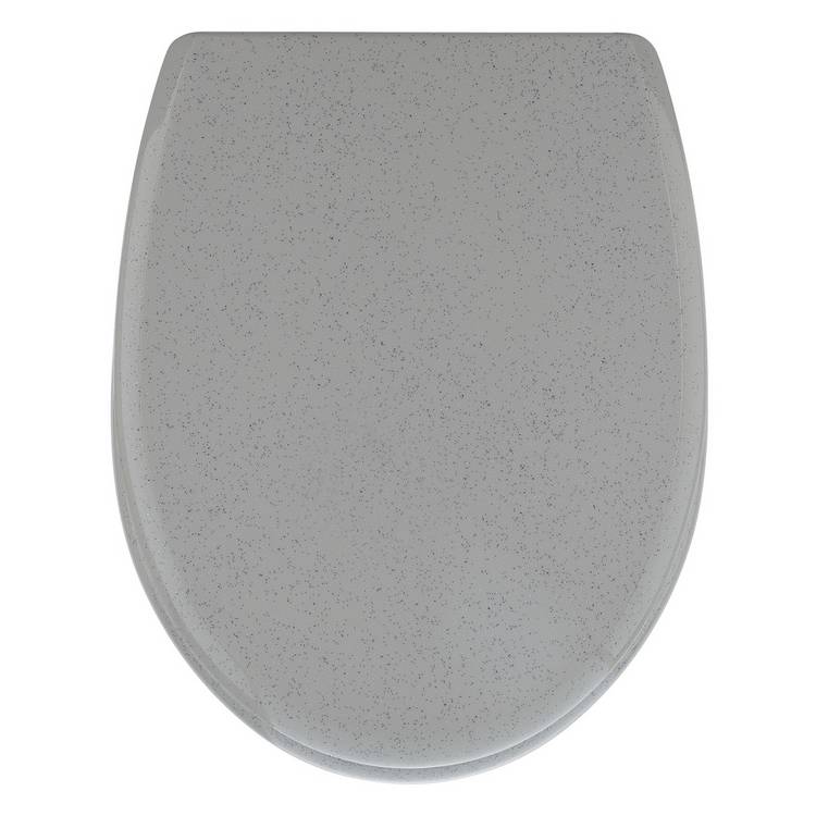 Argos Home grey glitter slow close toilet seat - British product