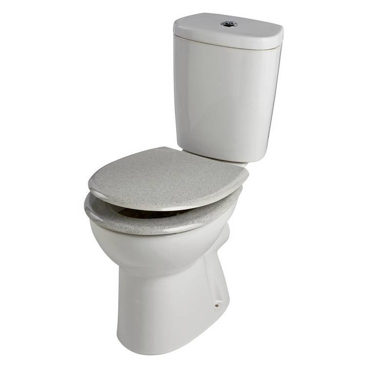 Argos Home grey glitter slow close toilet seat - British product