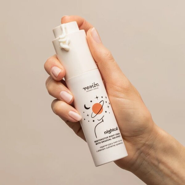 Resibo Nightcall Night Cream 50ml with tan effect, imported from the UK
