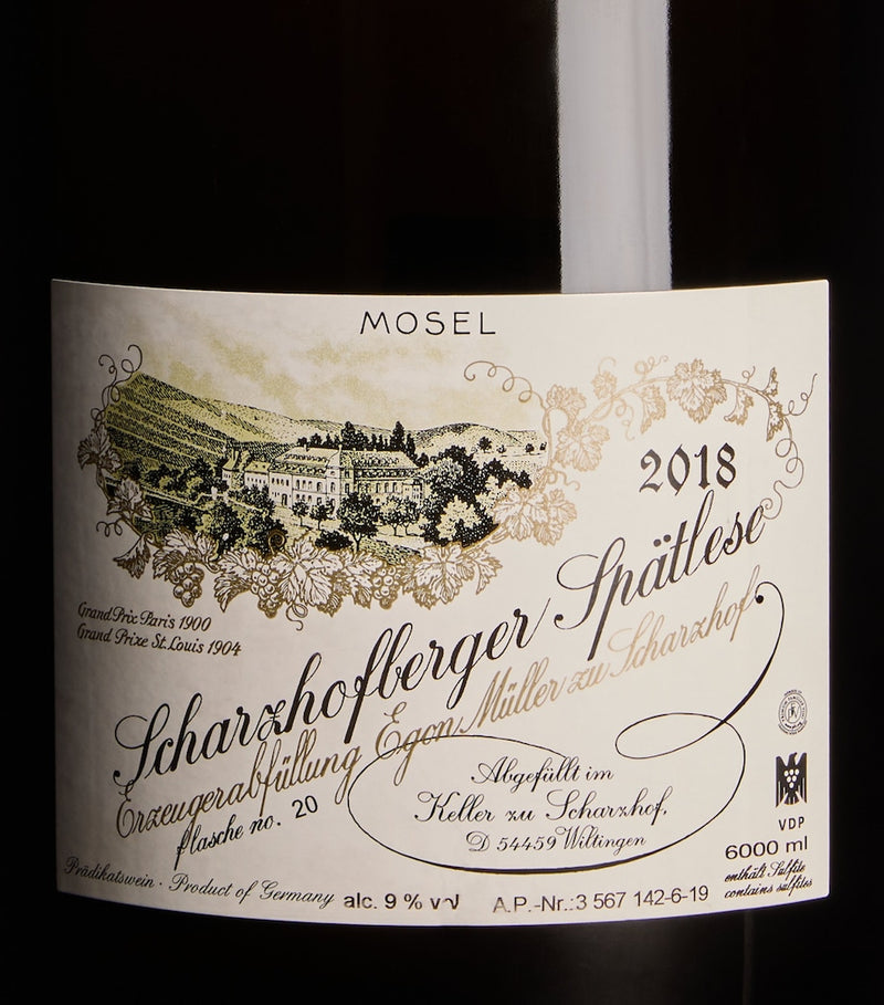 Egon Müller Scharzhofberger Riesling Spatlese 2018 white wine 6L - British product