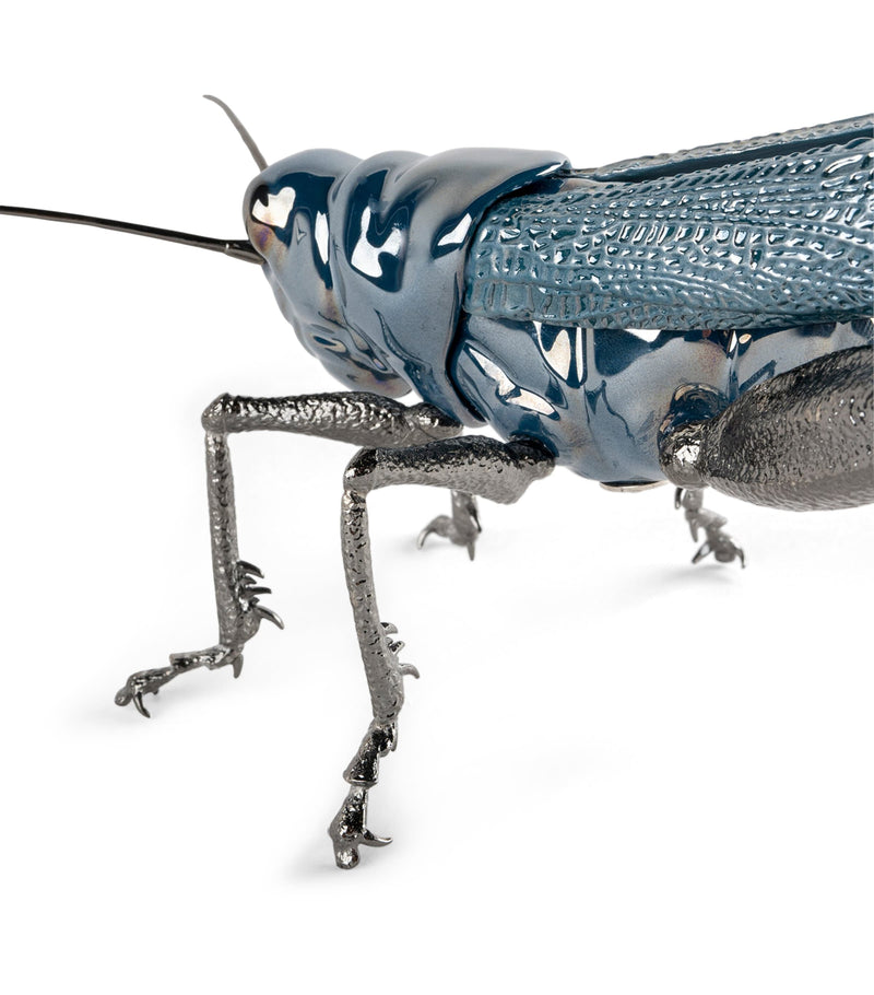 Lladró porcelain grasshopper figurine H11cm, imported from the UK