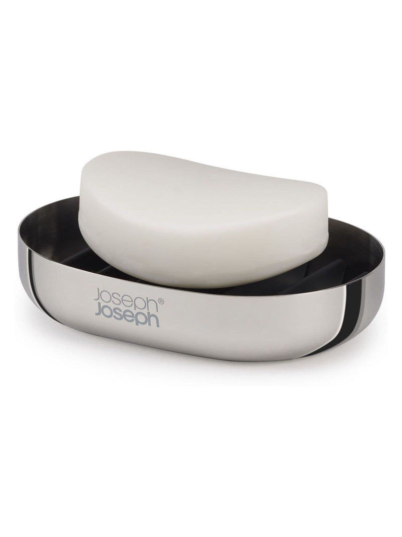 Joseph Joseph EasyStore Luxe Stainless Steel Soap Dish, UK version