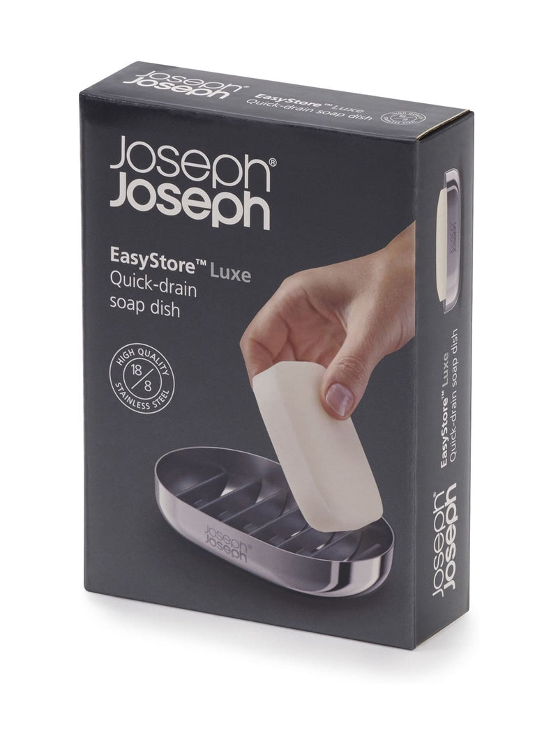 Joseph Joseph EasyStore Luxe Stainless Steel Soap Dish, UK version