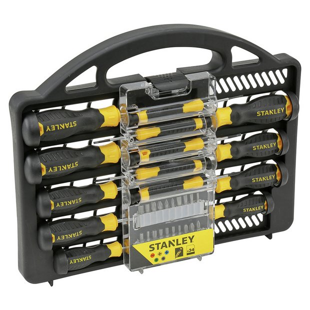 Stanley 34 piece screwdriver set with bits (British brand)