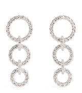 Harrods Spinelli Kilcollin White Gold and Diamond Talan Link Earrings- Buy online at McGrocer