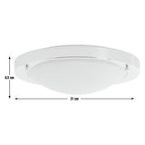 Argos Home Bowden LED flush light brushed chrome 31cm, UK version