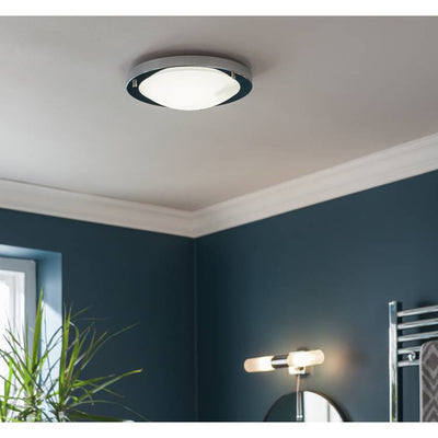 Argos Argos Home Bowden Metal LED Bathroom Flush Light - Metallic- Buy online at McGrocer