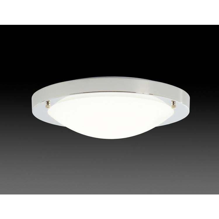 Argos Home Bowden LED flush light brushed chrome 31cm, UK version