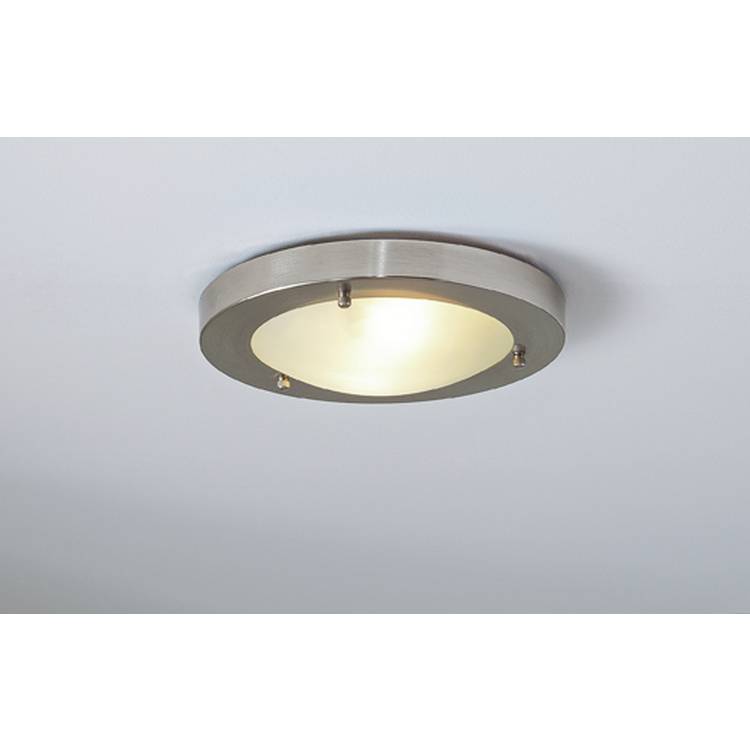 Argos Home Bowden LED flush light brushed chrome 31cm, UK version