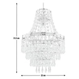 Argos Home Terri chrome clear lampshade 23cm, imported from the UK