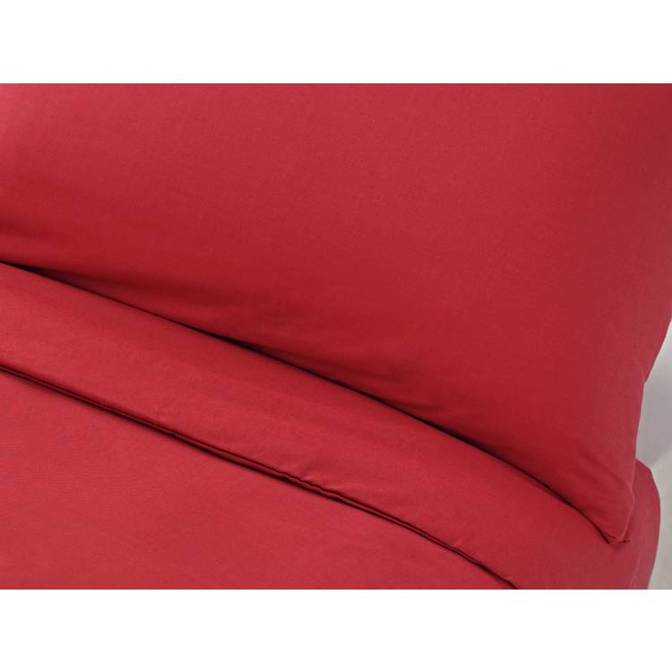 Habitat plain red single duvet set, imported from the UK