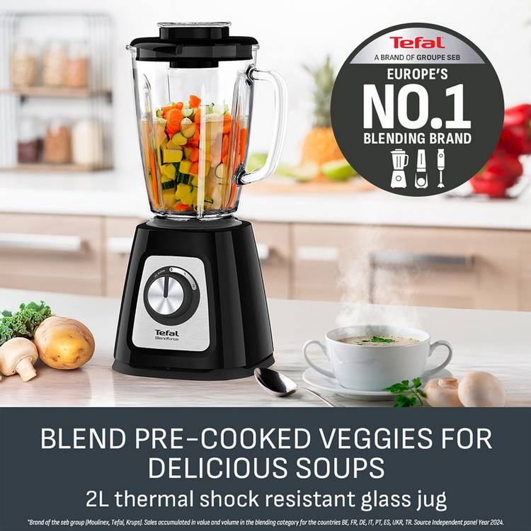 Tefal Blendforce II glass jug blender 2L, imported from the UK