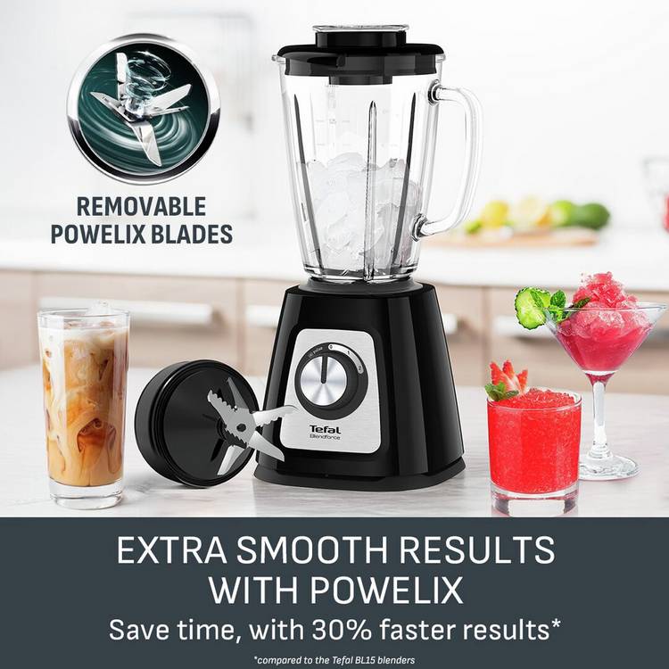 Tefal Blendforce II glass jug blender 2L, imported from the UK