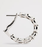 Harrods white gold diamond hoop earrings 4.54ctw (British brand)