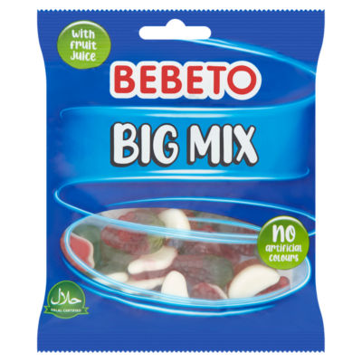 Bebeto Big Mix mixed flavour soft gummy sweets 150g - British product