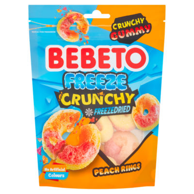 Bebeto freeze-dried peach rings 35g (British brand)