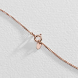 Moon & Back rose gold plated heart pendant necklace with cubic zirconia (British brand)