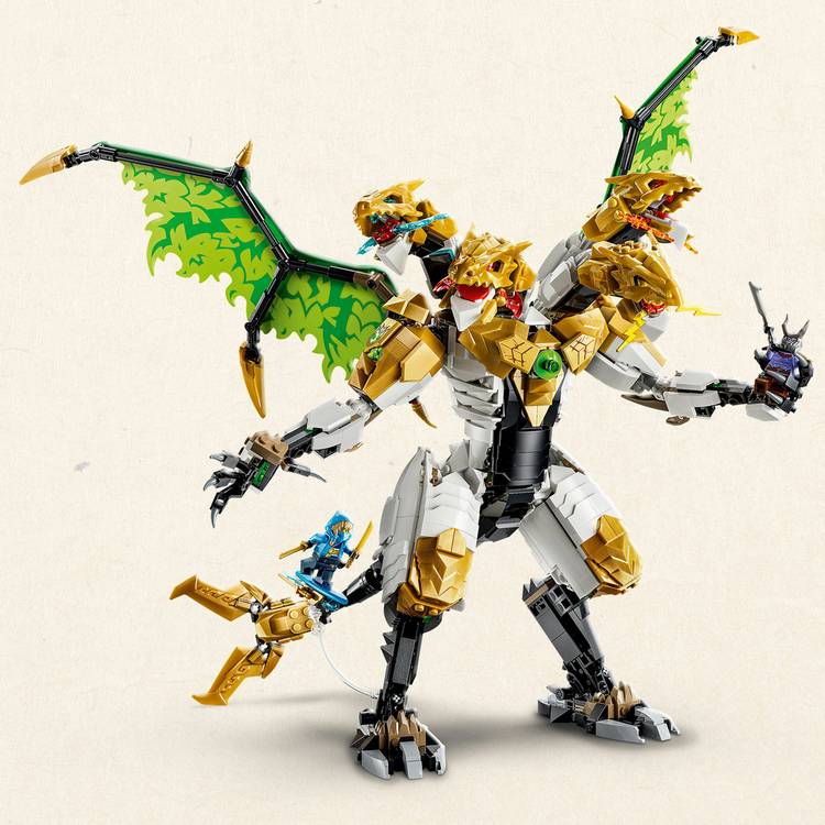 LEGO NINJAGO Ultra Dragon Battle building set with 4-headed dragon, UK version
