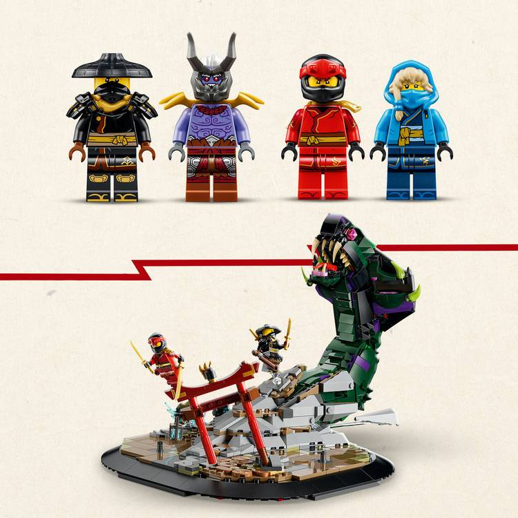 LEGO NINJAGO Ultra Dragon Battle building set with 4-headed dragon, UK version