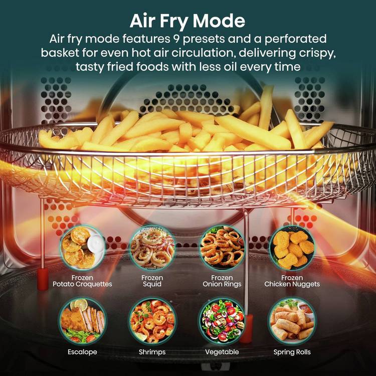 Hisense 4-in-1 microwave air fryer black 23L, UK version