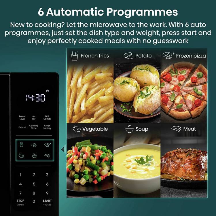 Hisense 4-in-1 microwave air fryer black 23L, UK version