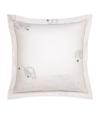 Harrods Square Pillowcase in Floral Print, Organic Cotton Sateen, 65cm x 65cm- Buy online at McGrocer