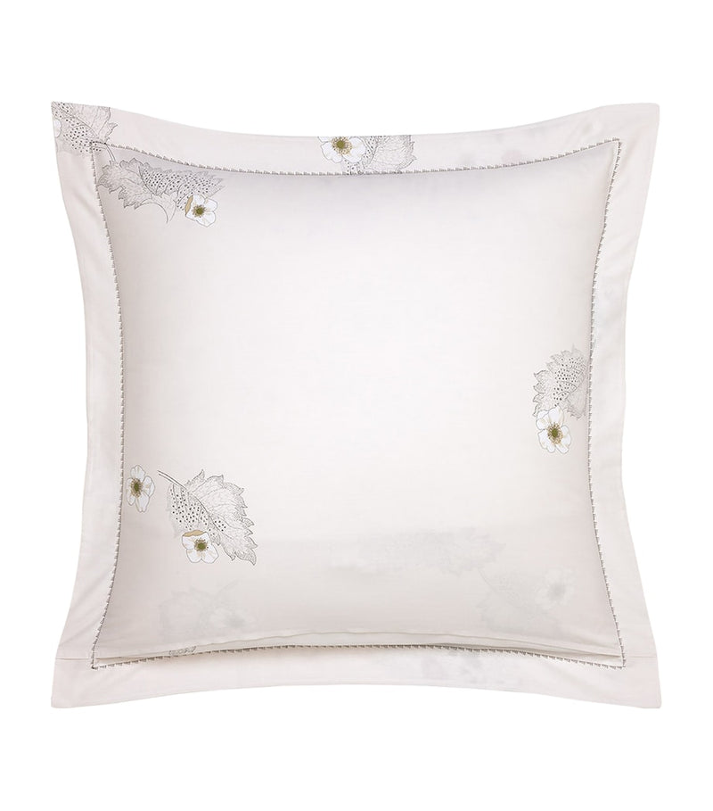 Yves Delorme square pillowcase in floral print, 65cm x 65cm (British brand)