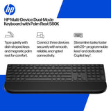 HP 580K wireless keyboard black with palm rest - British product