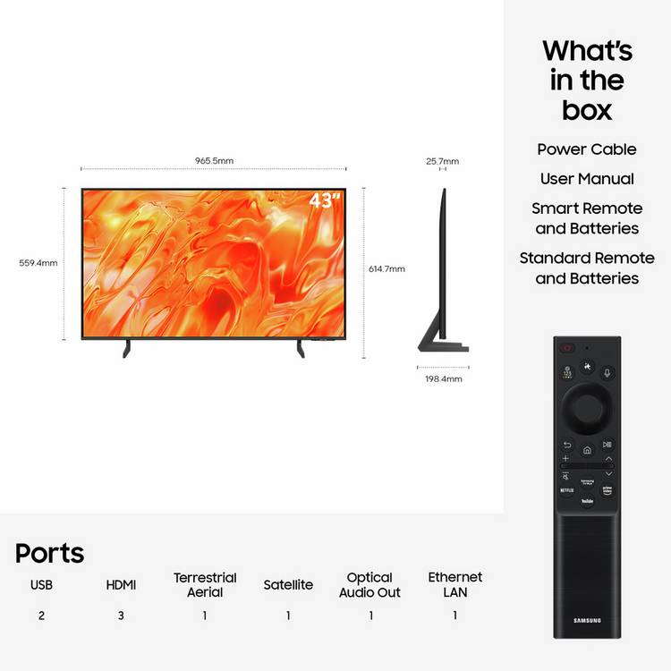 Samsung 43 inch Neo QLED TV 4K HDR (British brand)