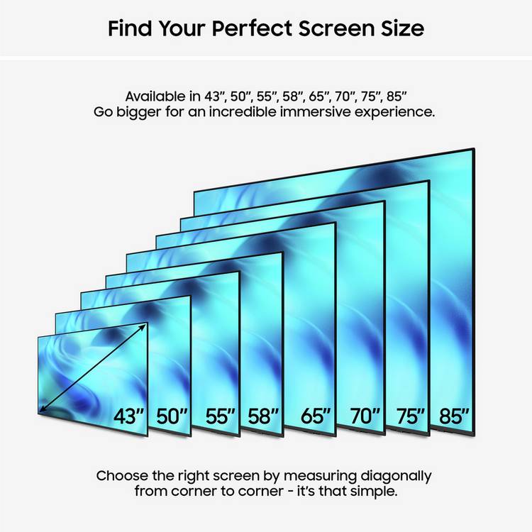Samsung Crystal UHD TV 58 inch 4K HDR (British brand)