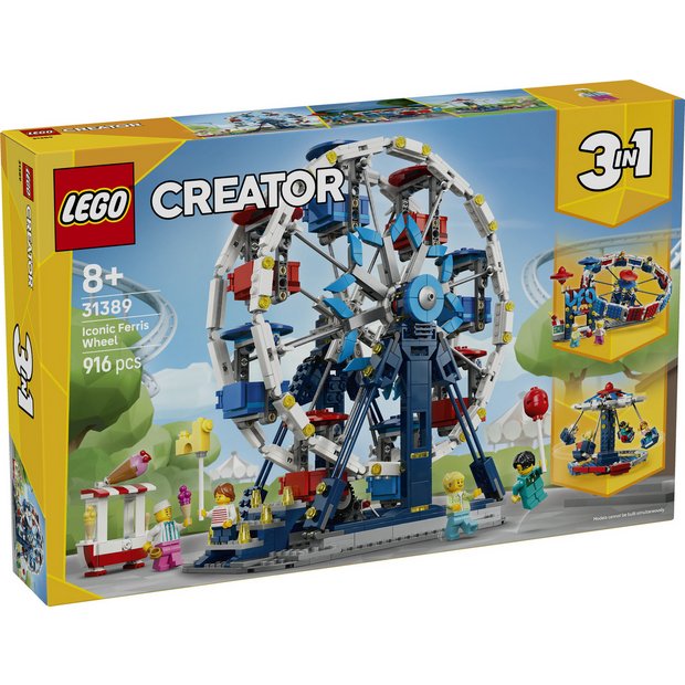 LEGO Creator 3 in 1 Ferris Wheel building toy 916 pieces, imported from the UK
