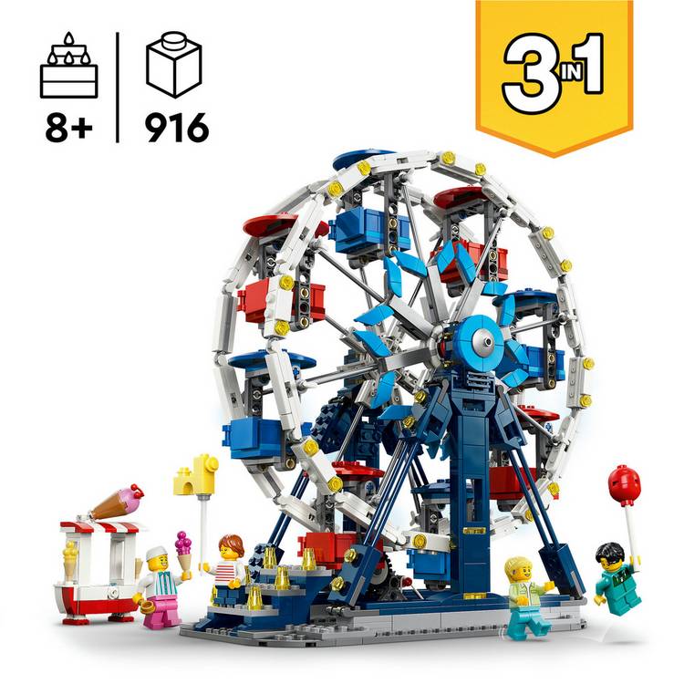 LEGO Creator 3 in 1 Ferris Wheel building toy 916 pieces, imported from the UK