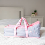 My First Tiny Treasures baby doll carry cot pink grey, UK version