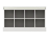 Kempton shoe bench in white finish with cushioned seat - British product