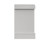 Kempton shoe bench in white finish with cushioned seat - British product